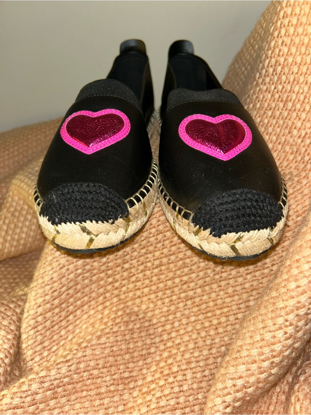 NEW Karl Lagerfeld Paris Manika Heart Appliqué Espadrille Sz 8.5 - Picture 9 of 12